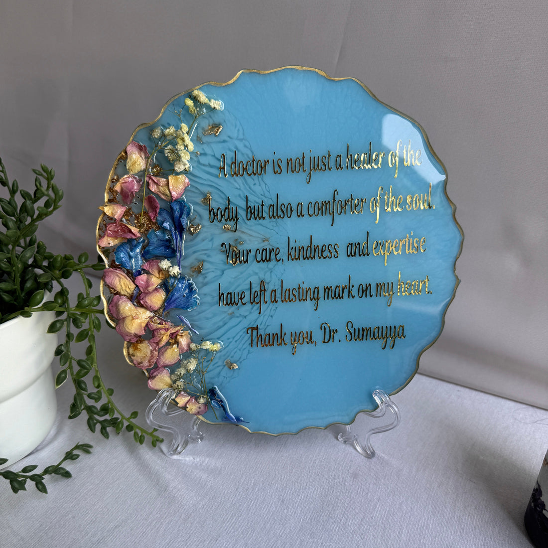 Couple name Display plaque with stand