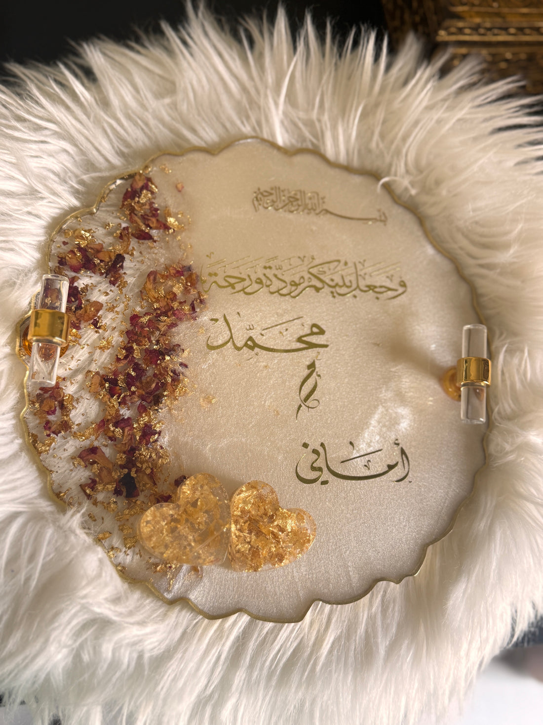 Engagement/Wedding Tray with ring holders