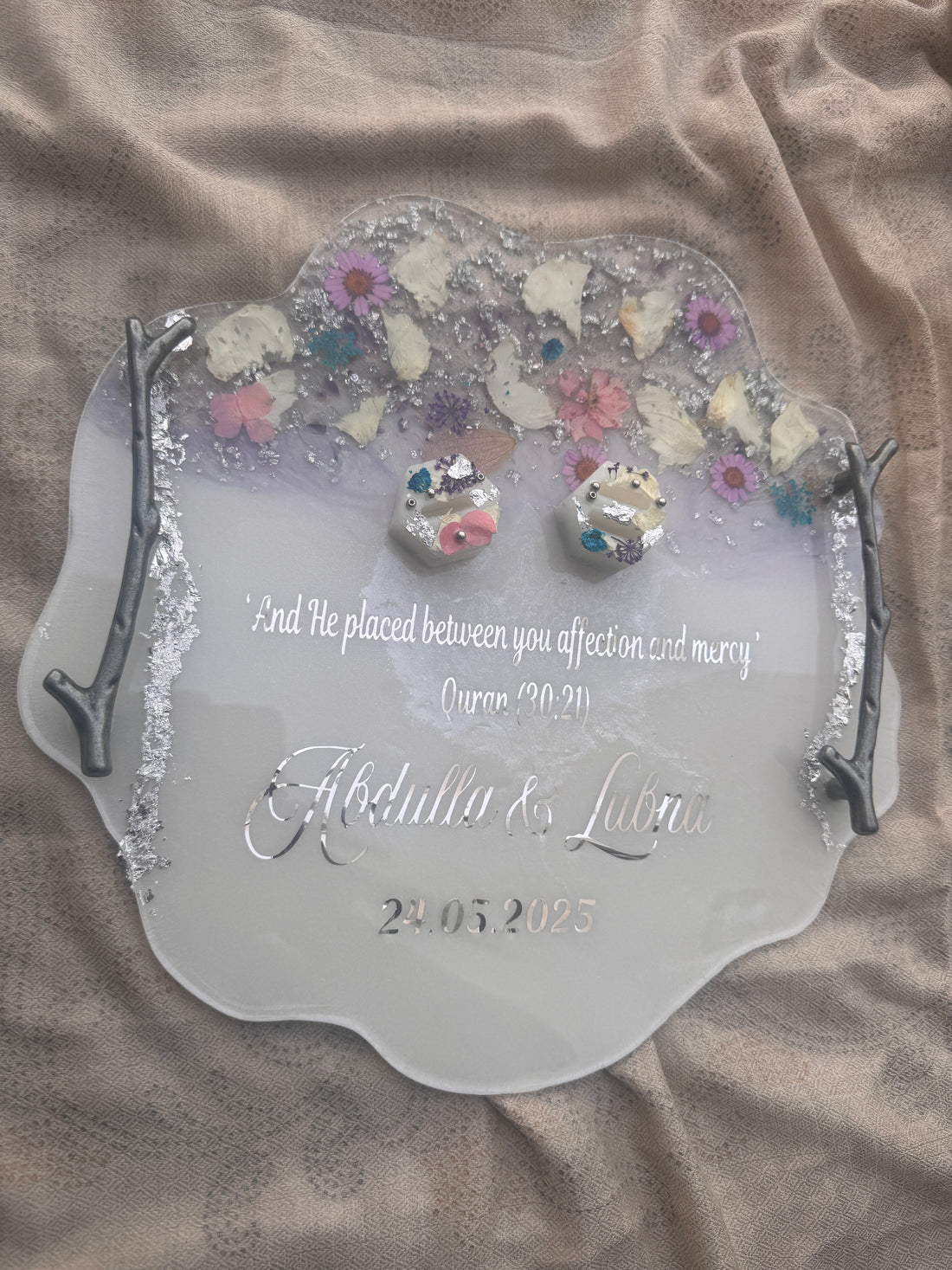 Large Tray with Ring boxes | 40cm