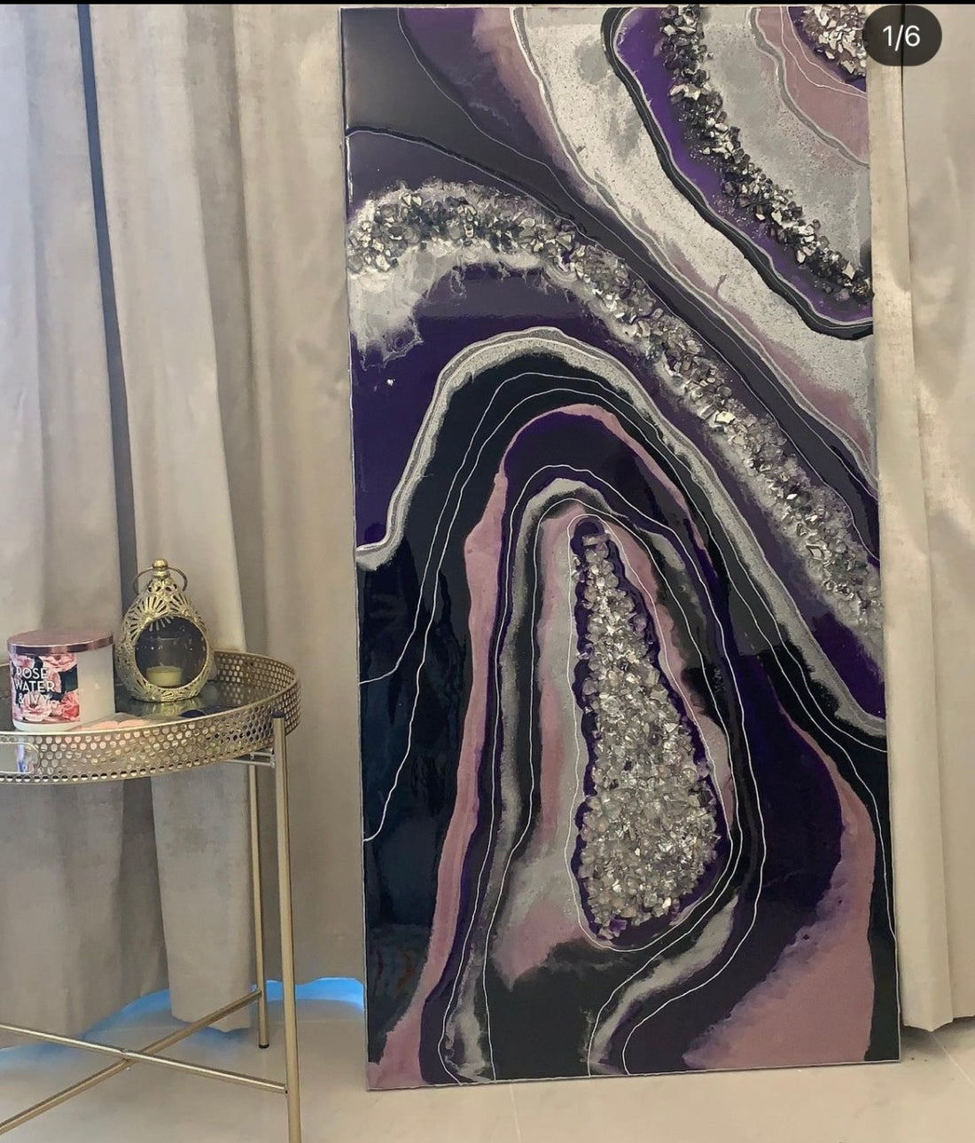 Large geode wall art