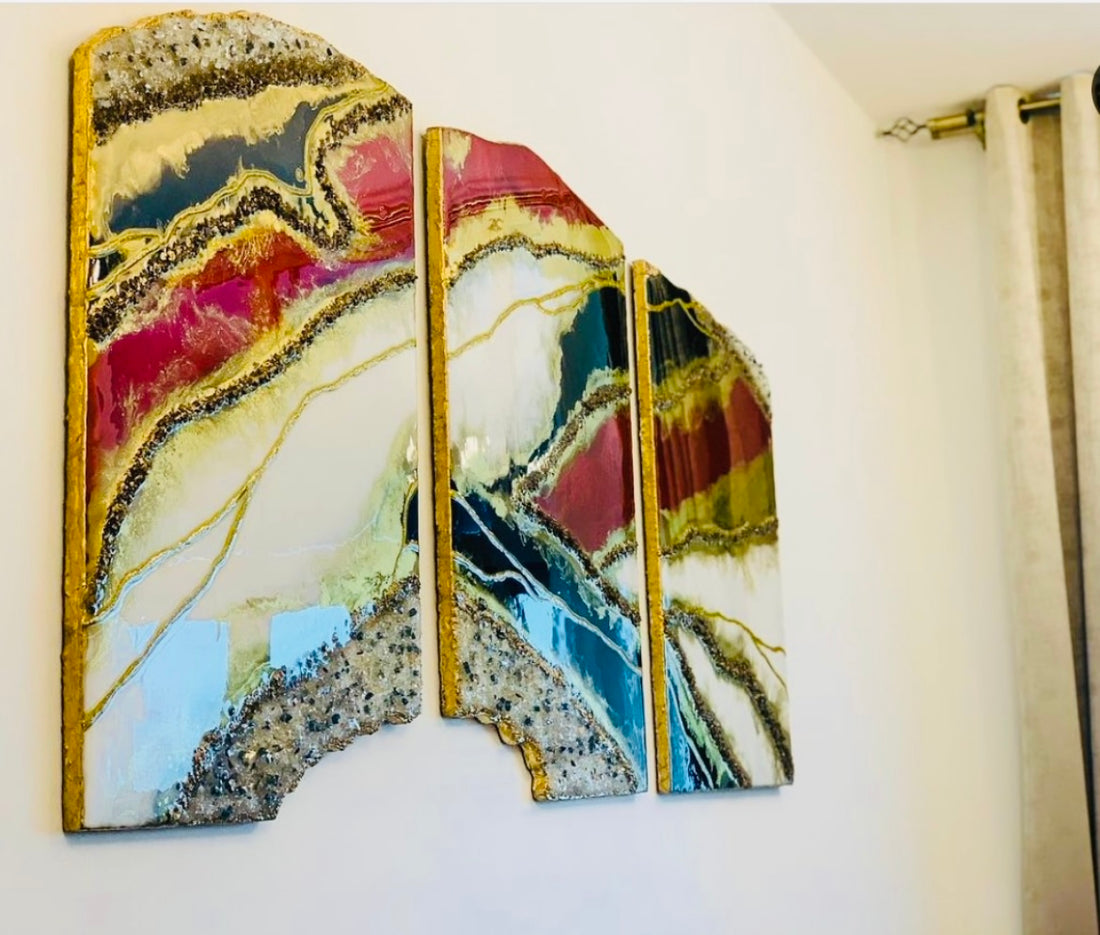 Large geode wall art