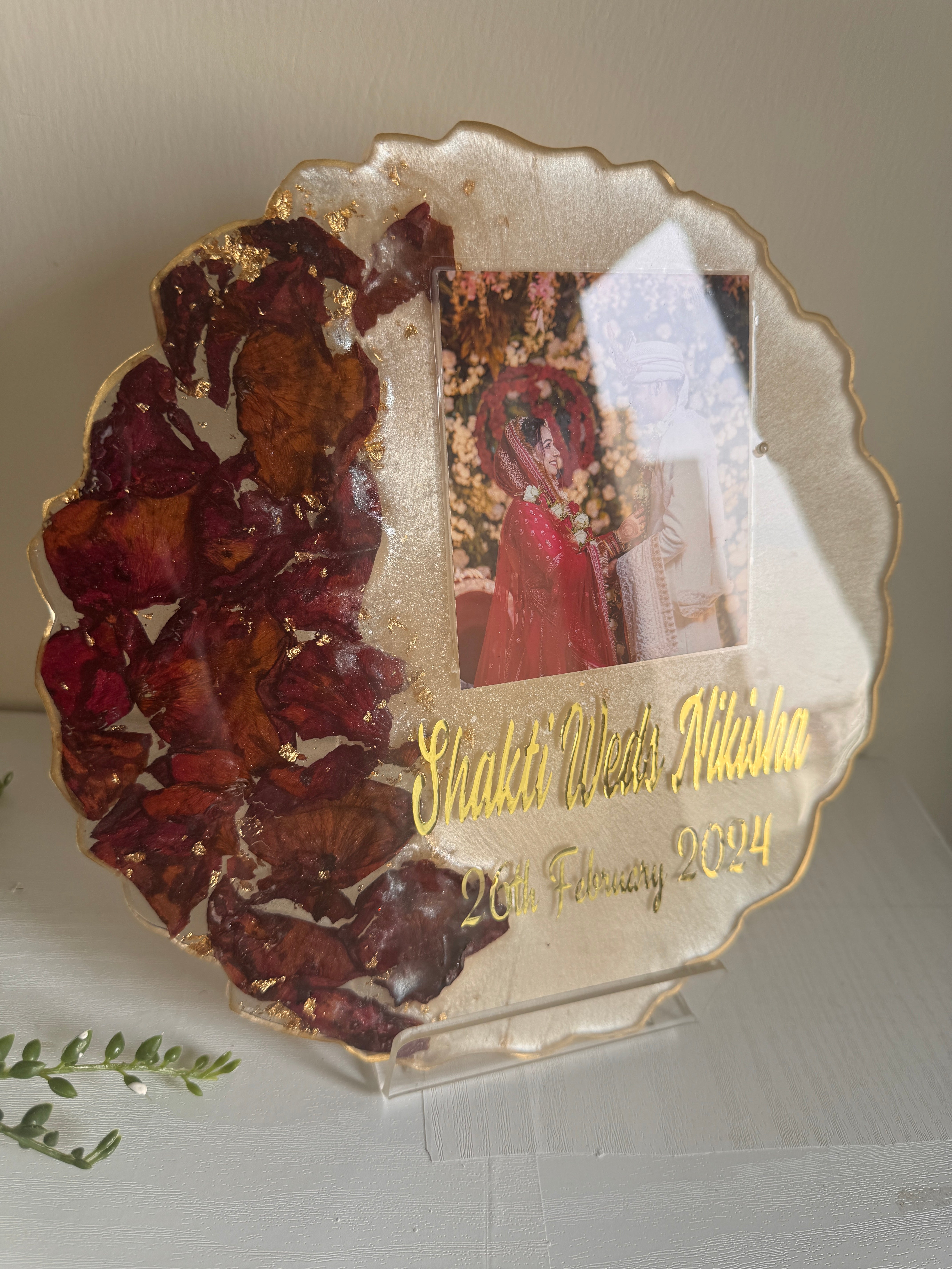 Display Plaque with dried flowers | 24cm