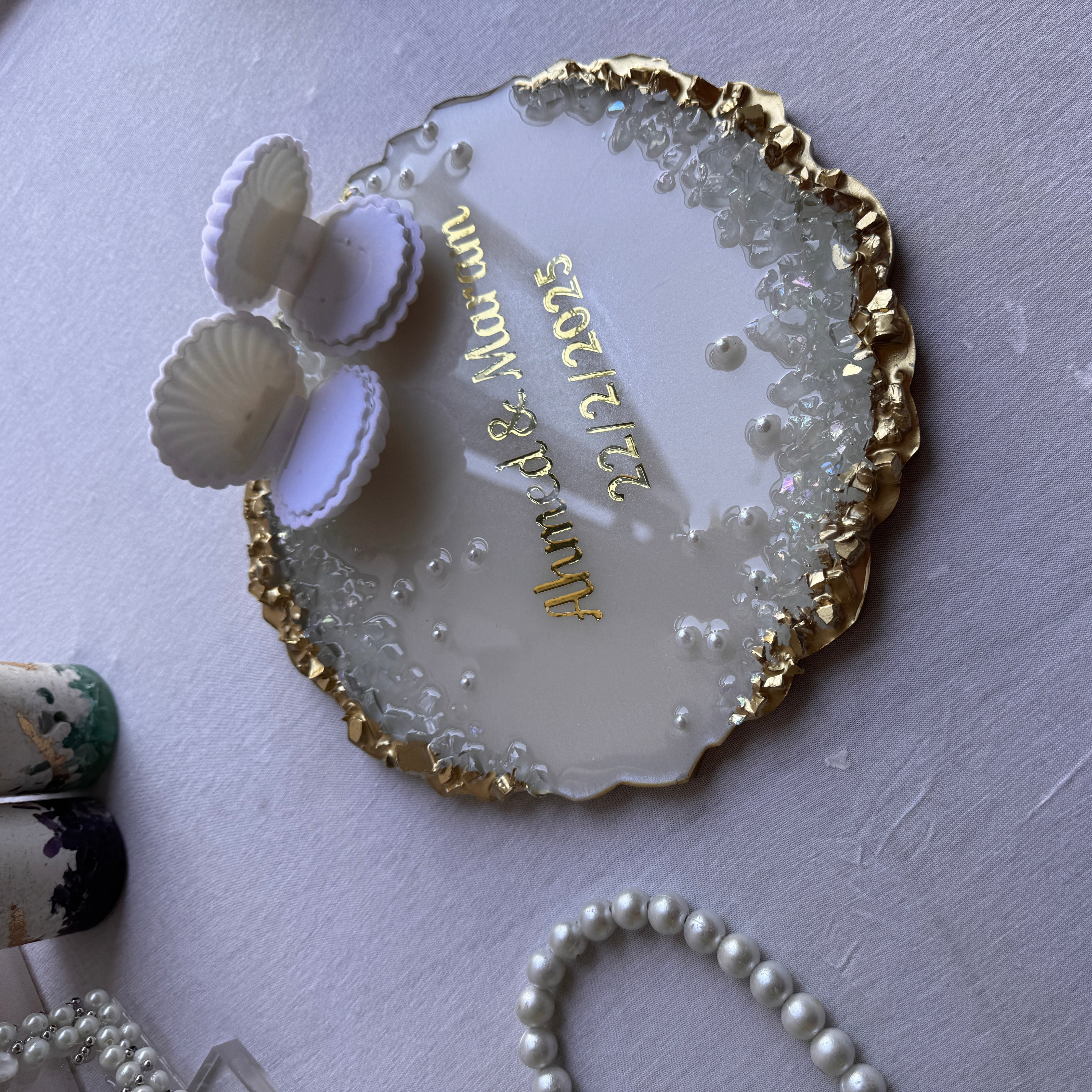 Large Tray with Ring boxes | 40cm